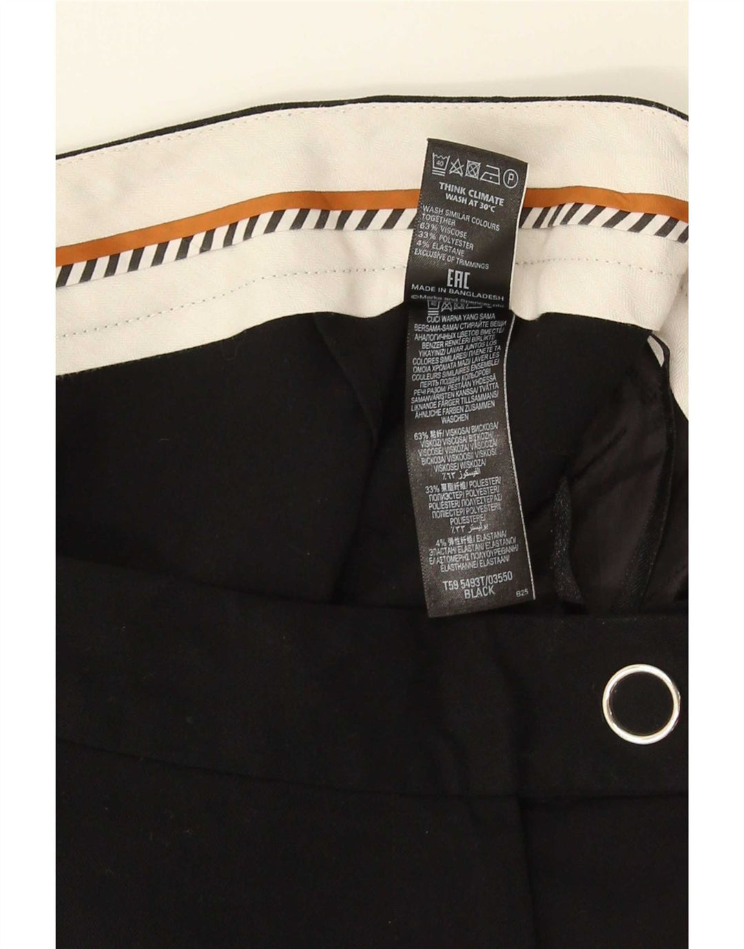 Marks & Spencer Womens Straight Suit Trousers UK 12 Medium W32 L32 Black