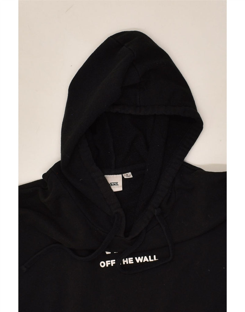 VANS Womens Graphic Hoodie Jumper UK 10 Small Black Cotton | Vintage Vans | Thrift | Second-Hand Vans | Used Clothing | Messina Hembry 