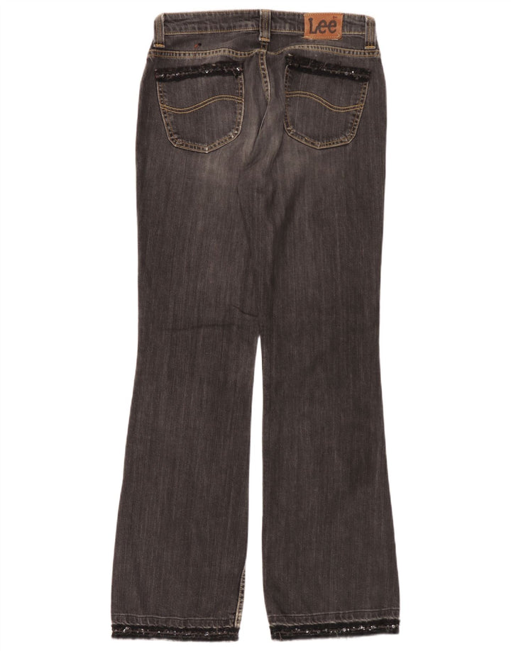Lee Womens Desoto Bootcut Jeans W32 L33 Grey Cotton