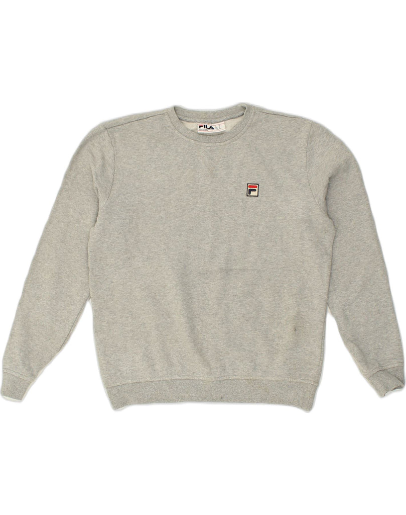 FILA Mens Sweatshirt Jumper Medium Grey Cotton | Vintage Fila | Thrift | Second-Hand Fila | Used Clothing | Messina Hembry 