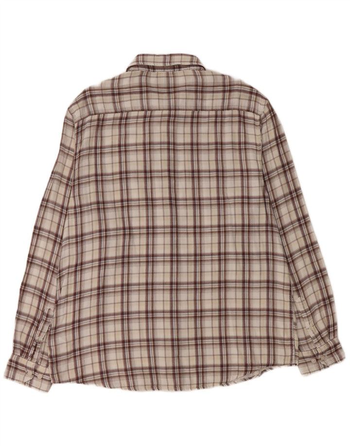 WRANGLER Mens Flannel Shirt XL Multicoloured Check Cotton