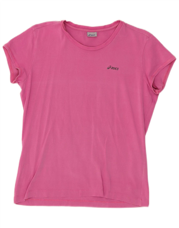 ASICS Womens T-Shirt Top UK 18 XL Pink Cotton