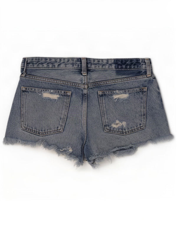 Abercrombie & Fitch Womens Super Low Denim Shorts US 6 Medium W30 Blue