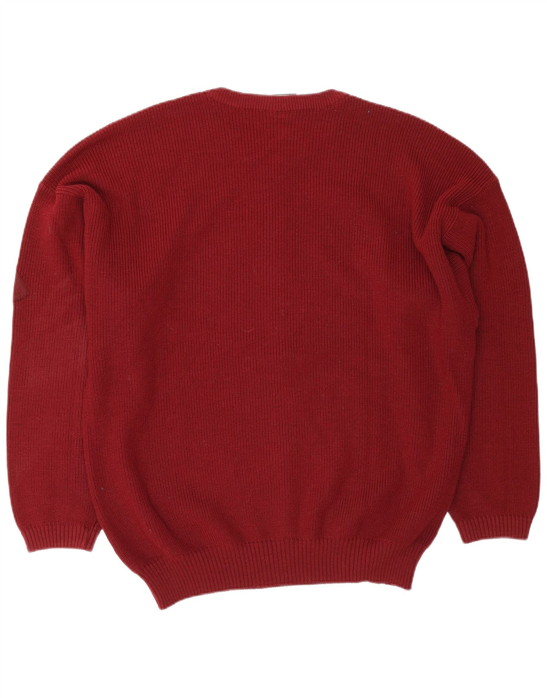 North Pole Mens Crew Neck Jumper Sweater XL Burgundy Wool