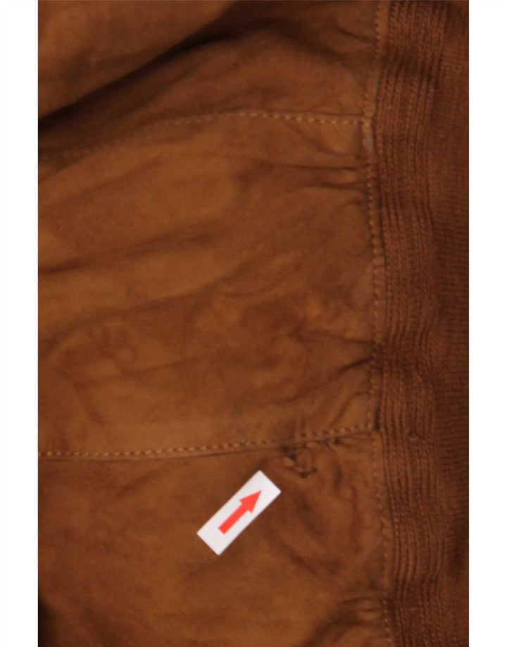 Vintage Mens Suede Jacket IT 48 Medium Beige