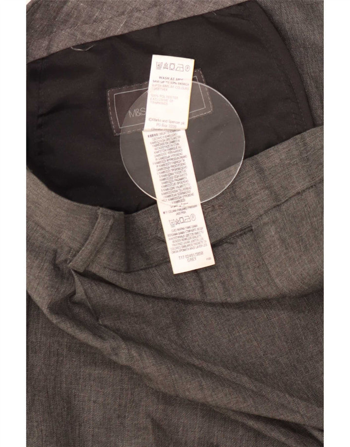 Marks & Spencer Mens Pegged Regular Fit Suit Trousers W40 L31 Grey