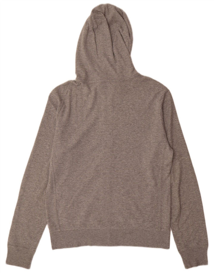 Zara Mens Zip Hoodie Sweater Large Grey Flecked