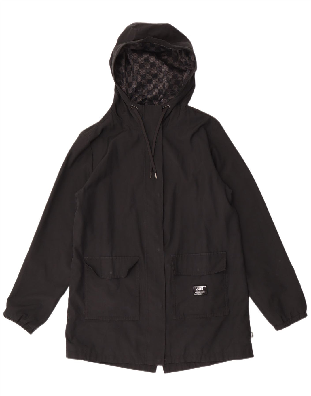 Vans Womens Hooded Raincoat UK 14 Medium Black Polyester