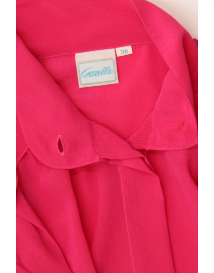 GAZELLE Womens Shirt Blouse EU 38 Medium Pink Polyester Vintage Gazelle and Second-Hand Gazelle from Messina Hembry 