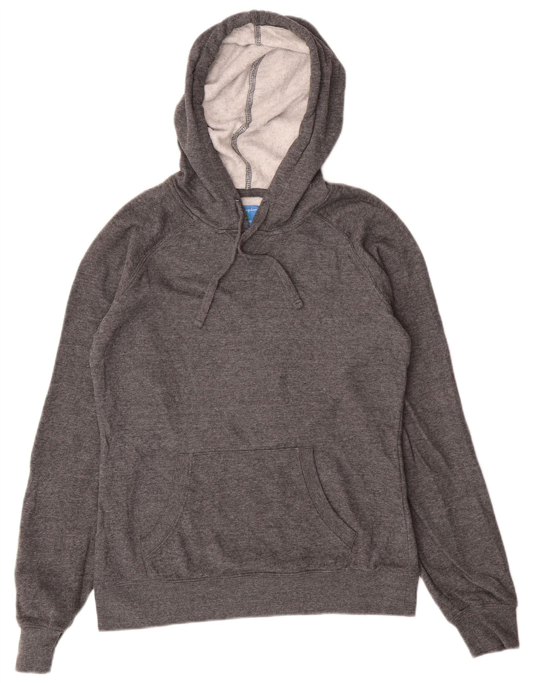 Champion Womens Hoodie Jumper UK 12 Medium Grey Cotton