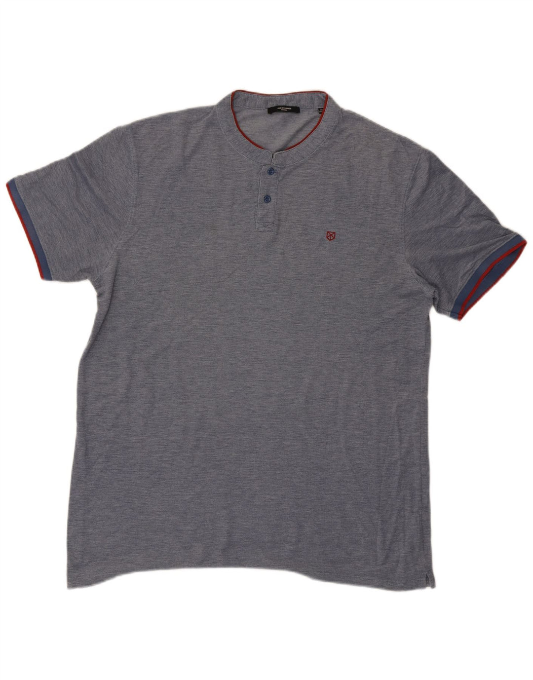 Jack & Jones Mens T-Shirt Top 2XL Navy Blue Flecked