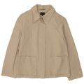 Trussardi Jeans Womens Bomber Jacket IT 44 Medium Beige Cotton