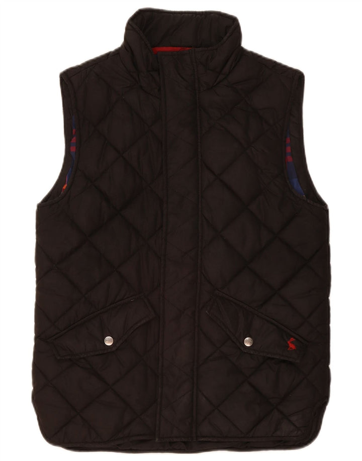 Joules Mens Quilted Gilet UK 36 Small Black Polyester