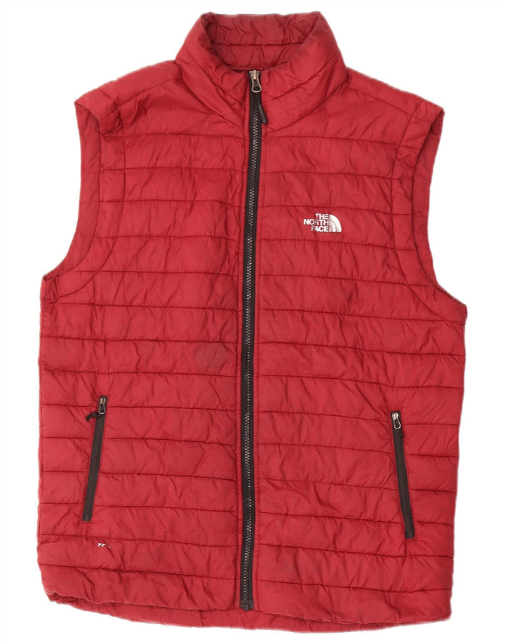 The North Face Mens Padded Gilet UK 38 Medium Maroon Polyester