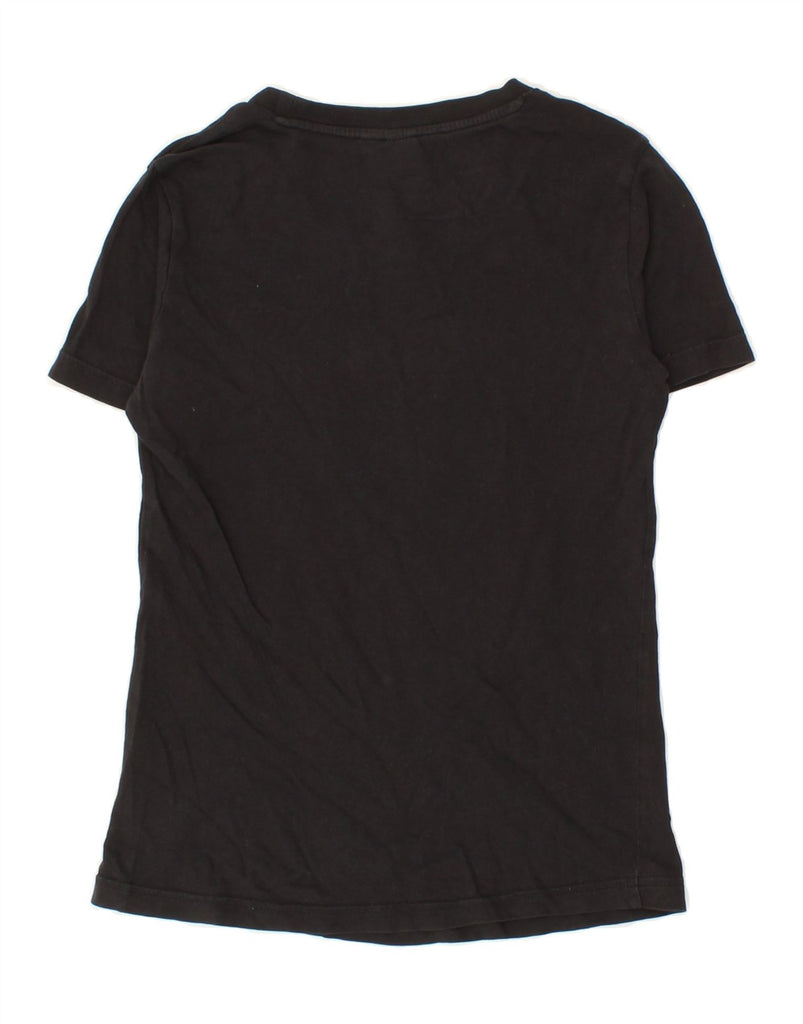 ADIDAS Womens Graphic T-Shirt Top UK 4/6 XS Black Vintage Adidas and Second-Hand Adidas from Messina Hembry 