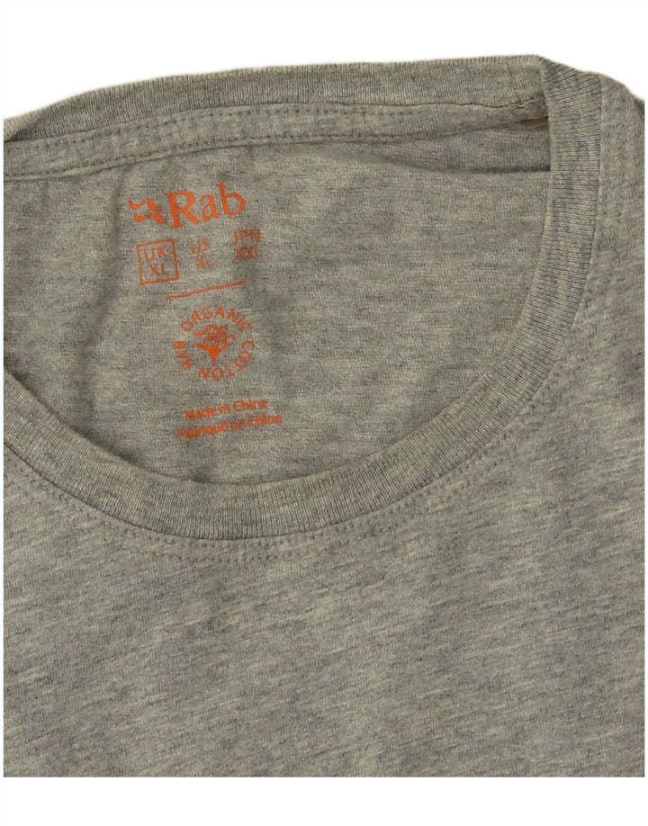 Rab Mens Graphic T-Shirt Top XL Grey Cotton