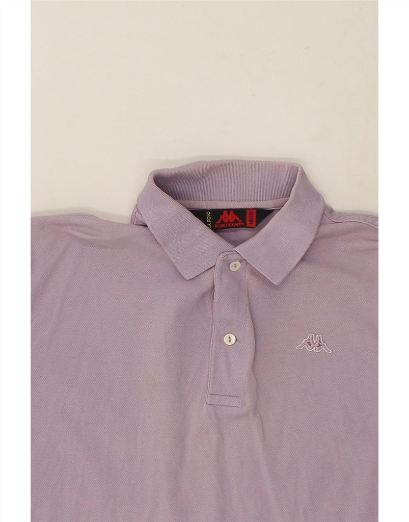 KAPPA Mens Polo Shirt Medium Purple Cotton Vintage Kappa and Second-Hand Kappa from Messina Hembry 