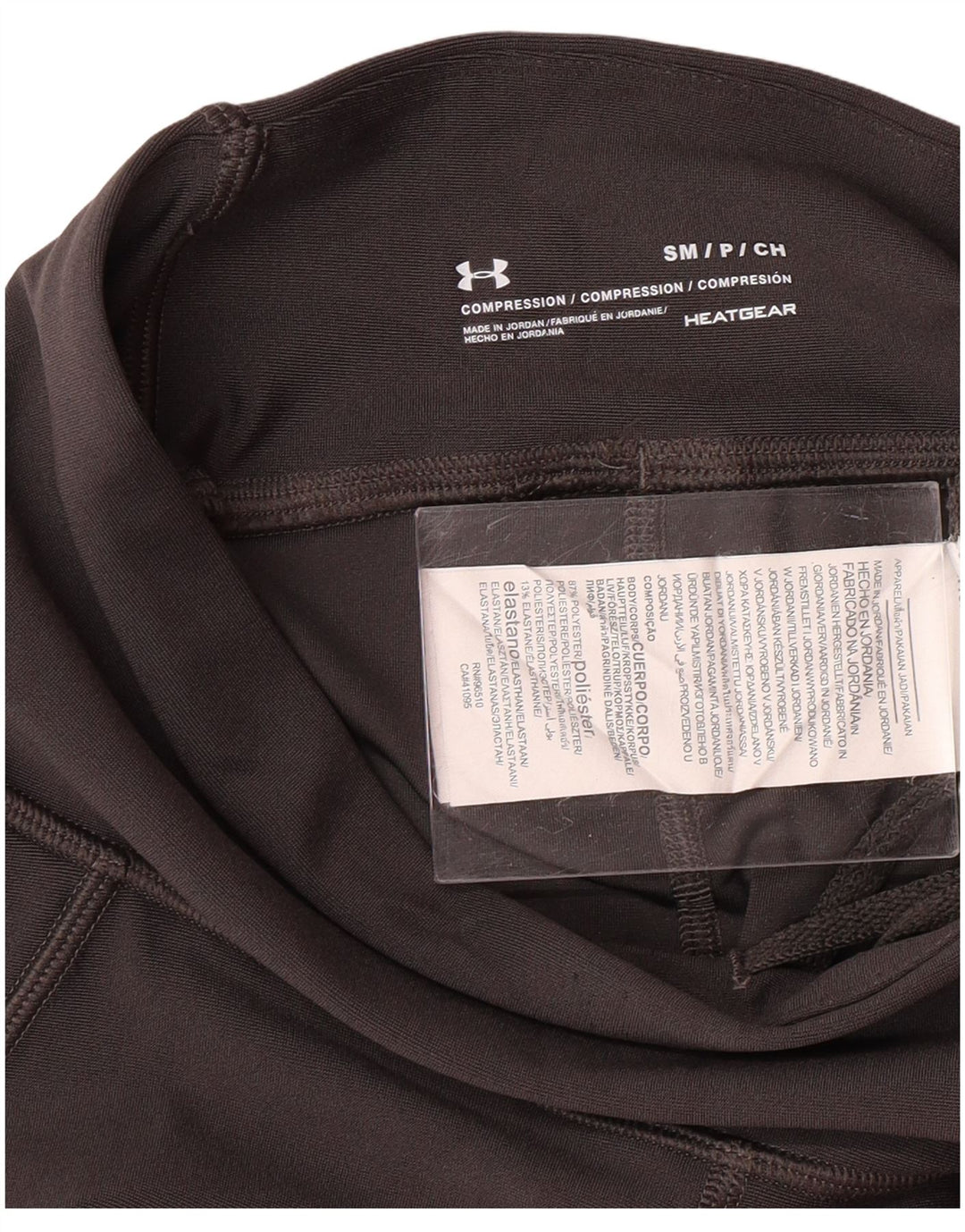 UNDER ARMOUR Womens Heat Gear Leggings UK 8 Small  Grey Colourblock