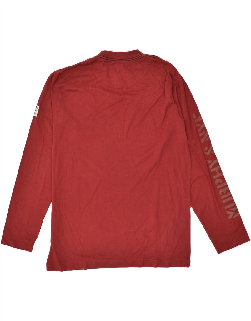 MURPHY & NYE Mens Graphic Top Long Sleeve Medium Red Cotton | Vintage Murphy & Nye | Thrift | Second-Hand Murphy & Nye | Used Clothing | Messina Hembry 