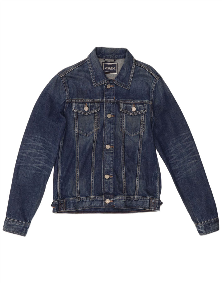 Jack & Jones Mens Denim Jacket UK 38 Medium Navy Blue Cotton
