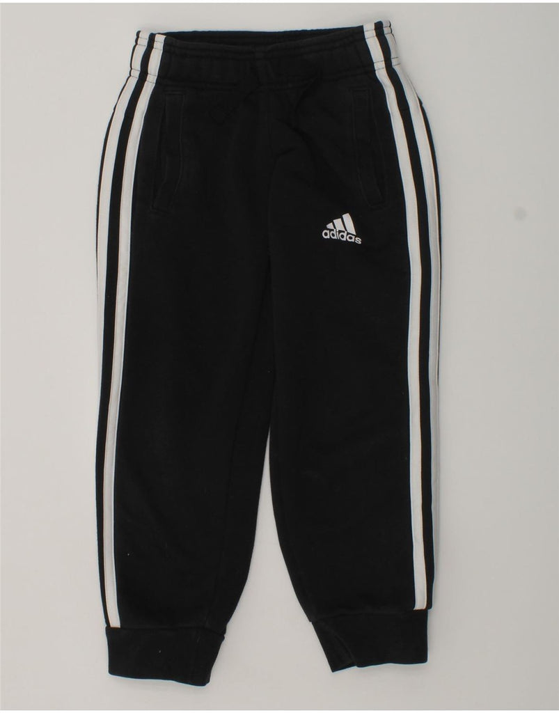 ADIDAS Boys Tracksuit Trousers Joggers 5-6 Years Black Cotton | Vintage Adidas | Thrift | Second-Hand Adidas | Used Clothing | Messina Hembry 