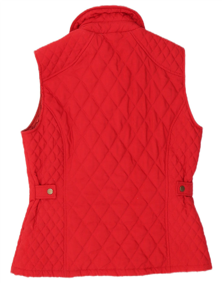 BARBOUR Womens Quilted Gilet UK 12 Medium  Red Polyester