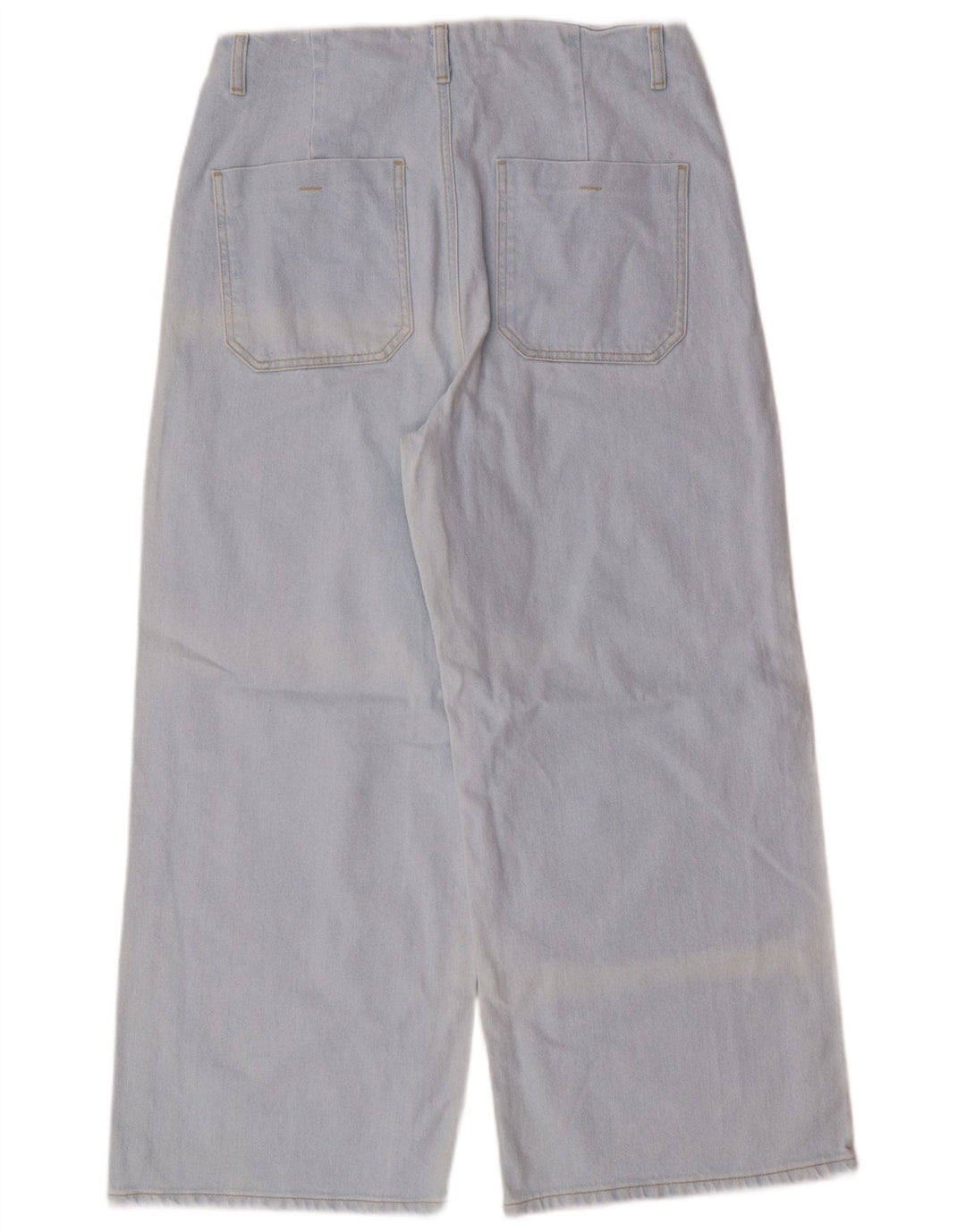 Zara Womens High Waist Wide Leg Jeans EU 42 Large W32 L26 Blue Classic