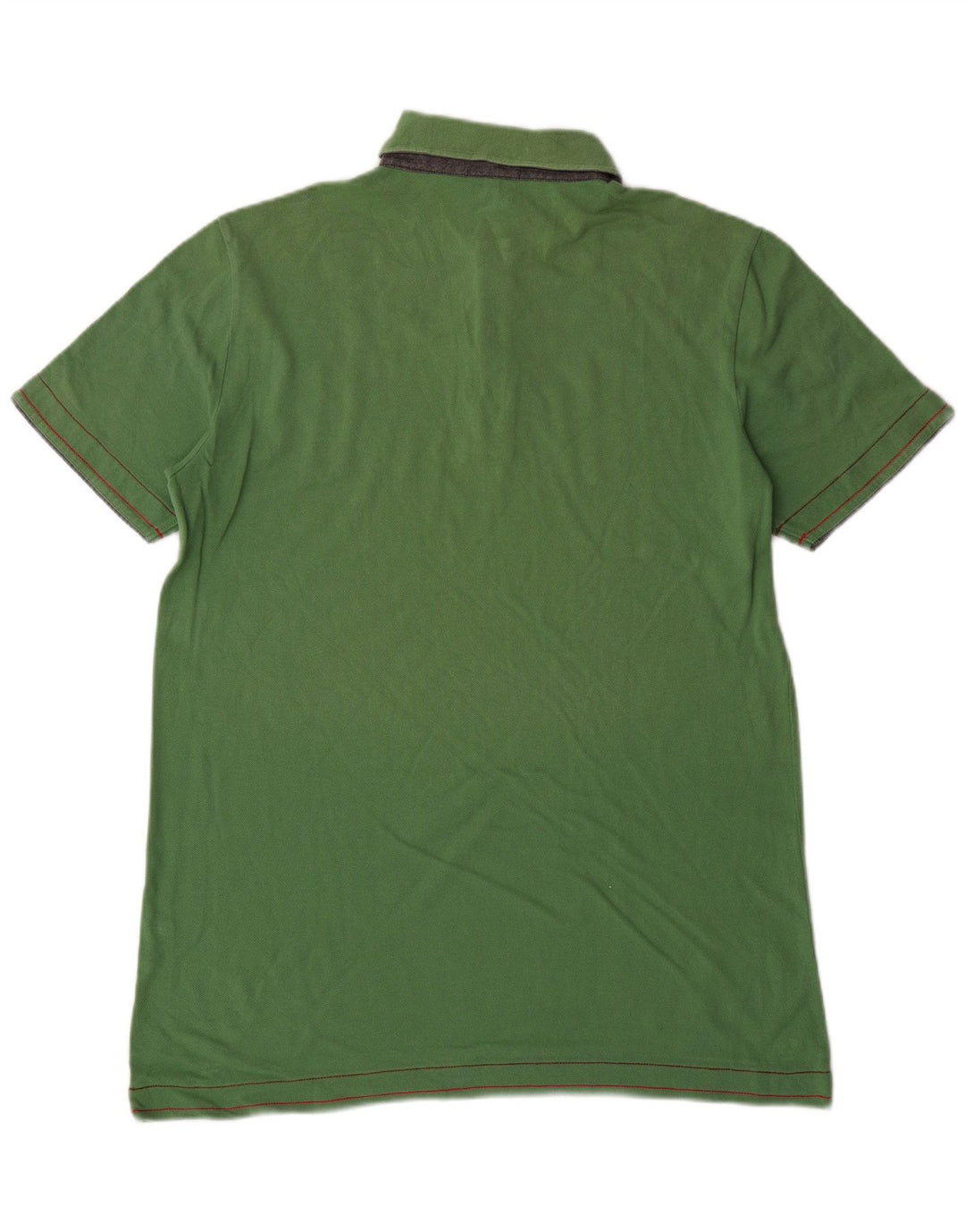 TRUSSARDI JEANS Mens Polo Shirt Large Green Cotton