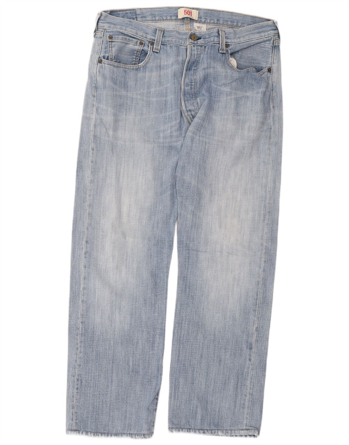 Levi's Mens 501 Straight Jeans W36 L32 Blue Cotton