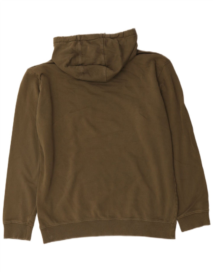 Vans Mens Graphic Hoodie Jumper Large Khaki Cotton