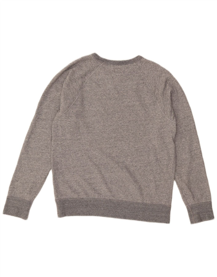 J. Crew Mens Sweatshirt Jumper Small Grey Flecked Cotton