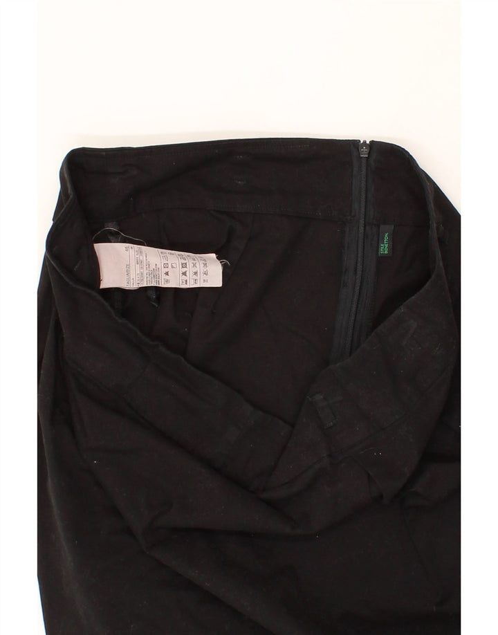 BENETTON Womens Pencil Skirt IT 46 Large W36  Black Cotton Vintage Benetton and Second-Hand Benetton from Messina Hembry 