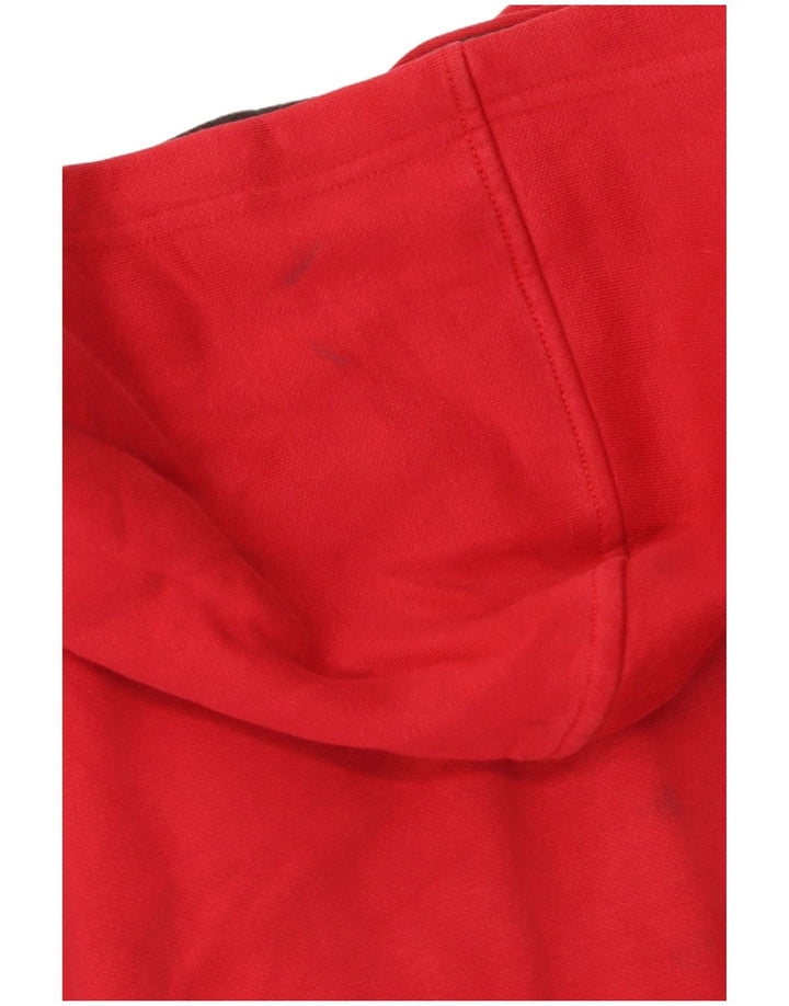 PUMA Womens Zip Hoodie Sweater UK 16 Large Red Cotton