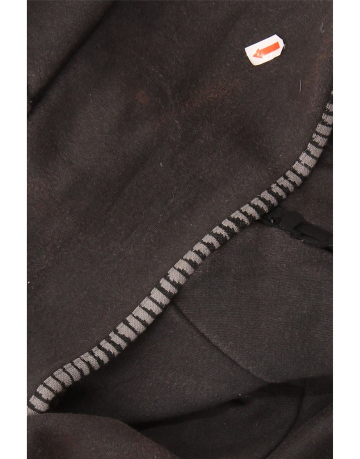 ADIDAS Mens Zip Hoodie Sweater Medium Black Cotton