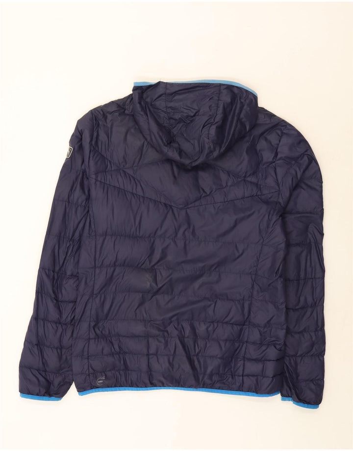 Puma Mens Hooded Padded Jacket UK 40 Large Navy Blue Nylon