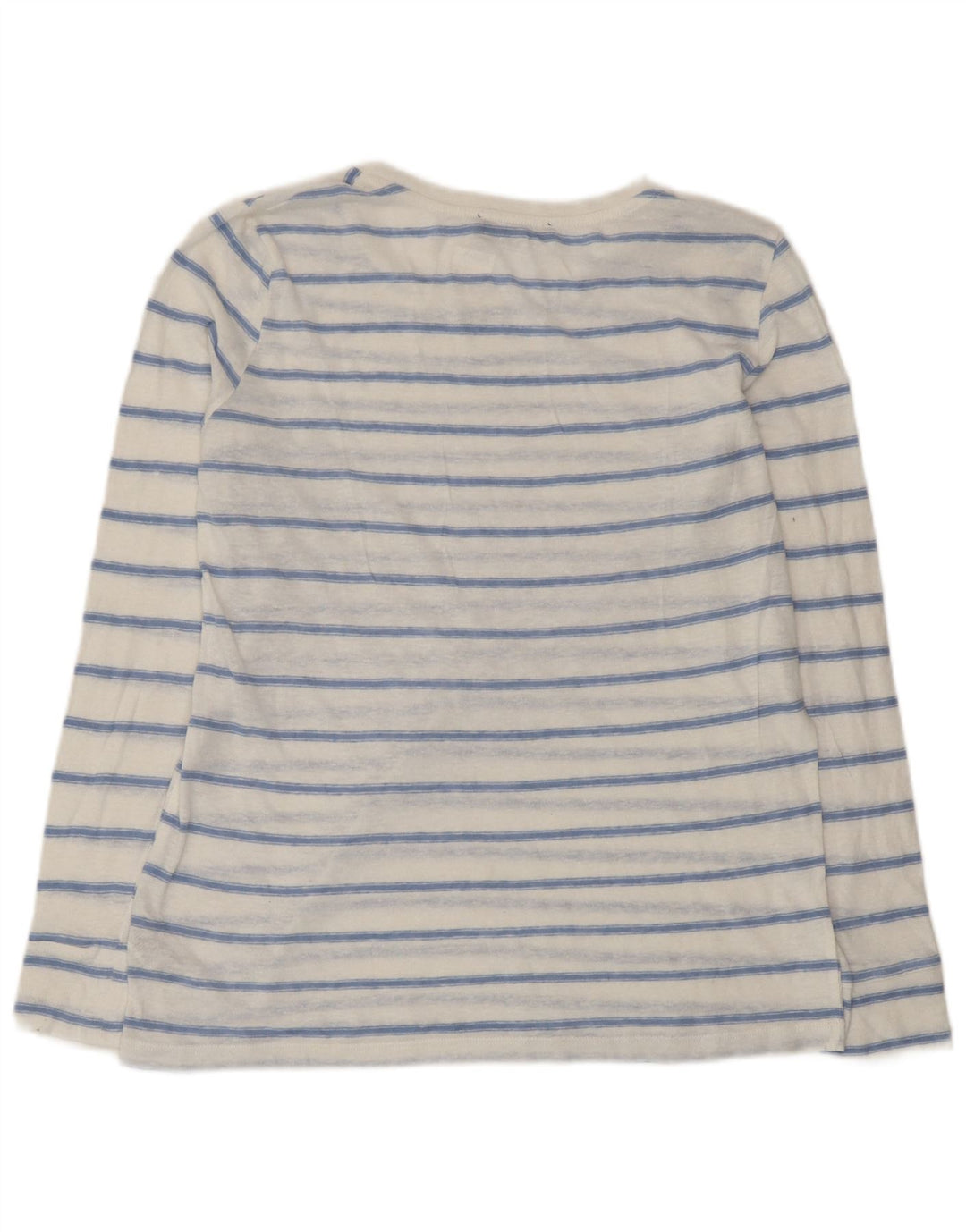 Marks & Spencer Womens Blouse Top UK 14 Medium White Striped Polyester