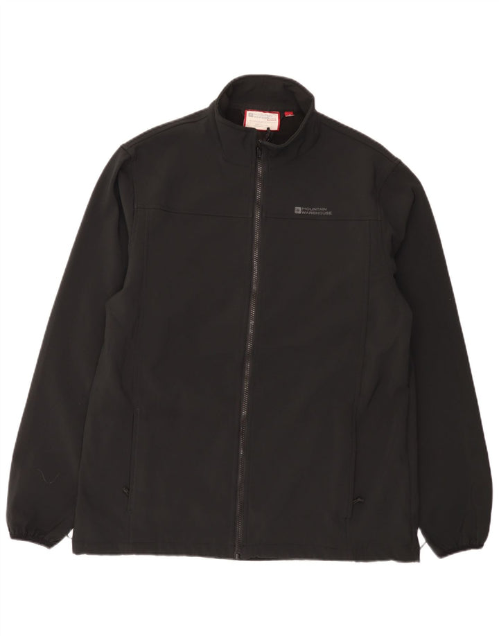 Mountain Warehouse Mens Tracksuit Top Jacket Large Black Polyester