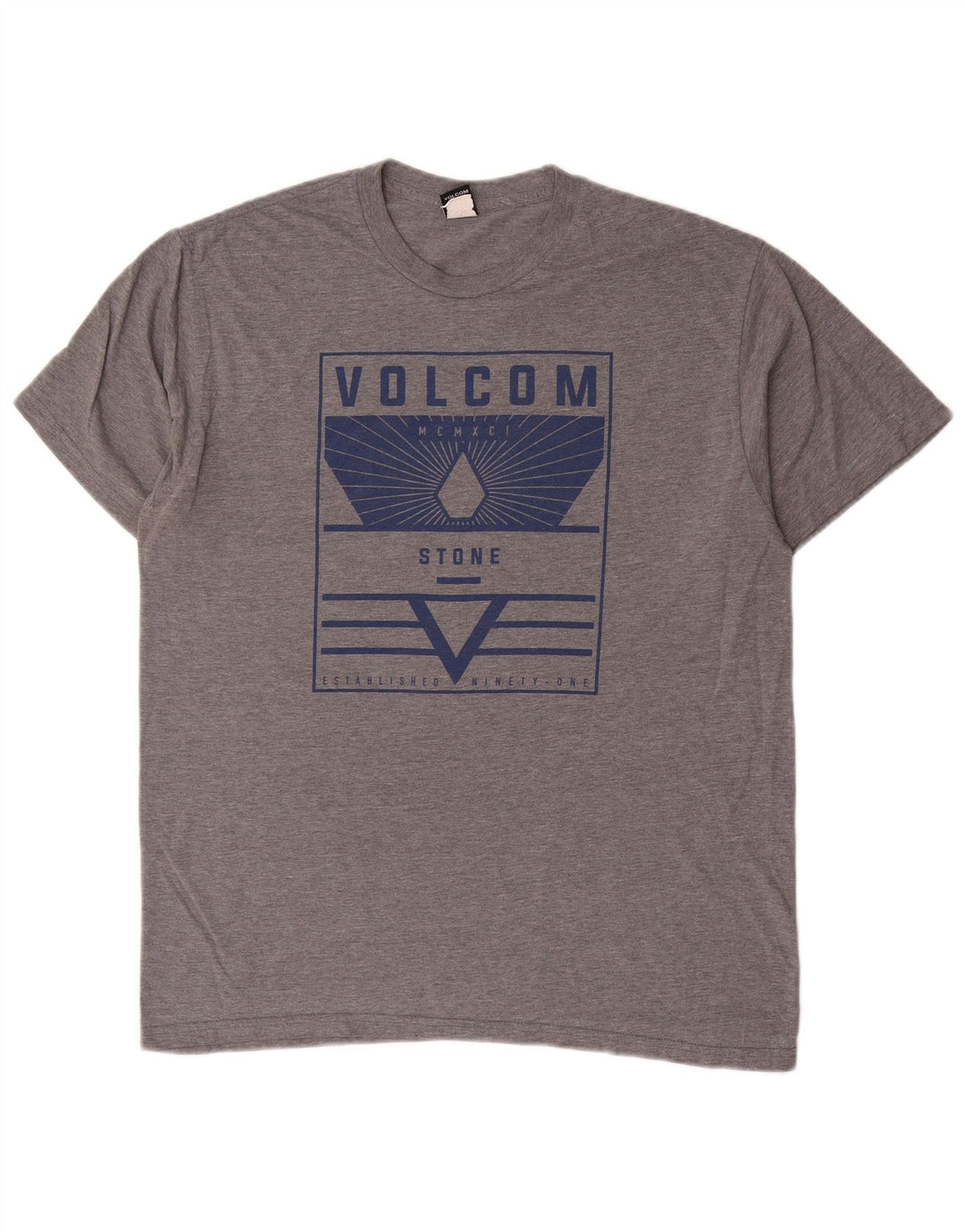 Volcom Mens Graphic T-Shirt Top Large Grey Cotton
