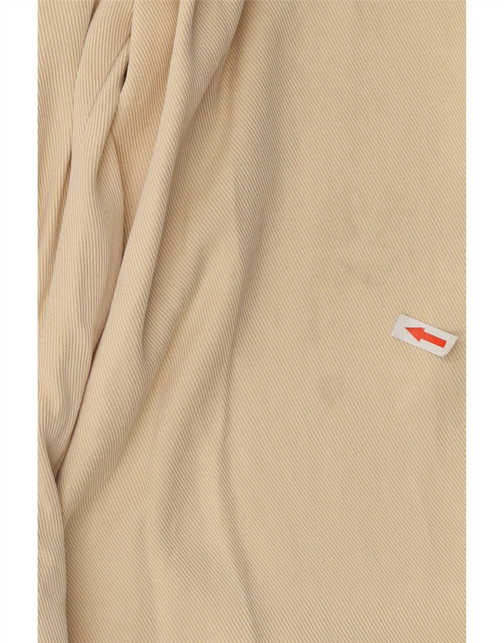 Massimo Dutti Womens Cropped Trousers EU 38 Small W28 L24 Beige Lyocell
