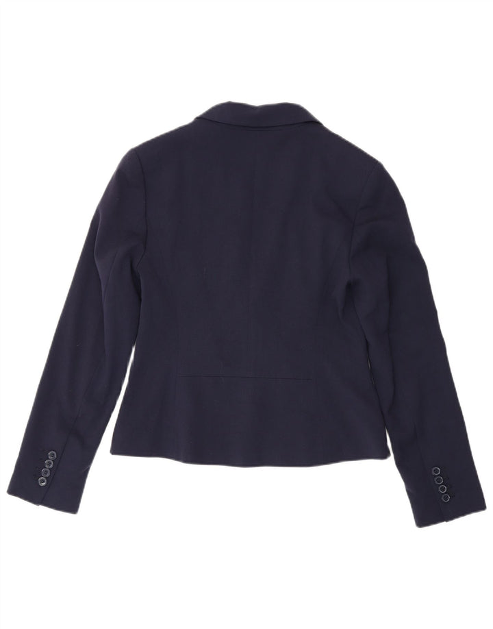 Marks & Spencer Womens 2 Button Blazer Jacket UK 8 Small Navy Blue