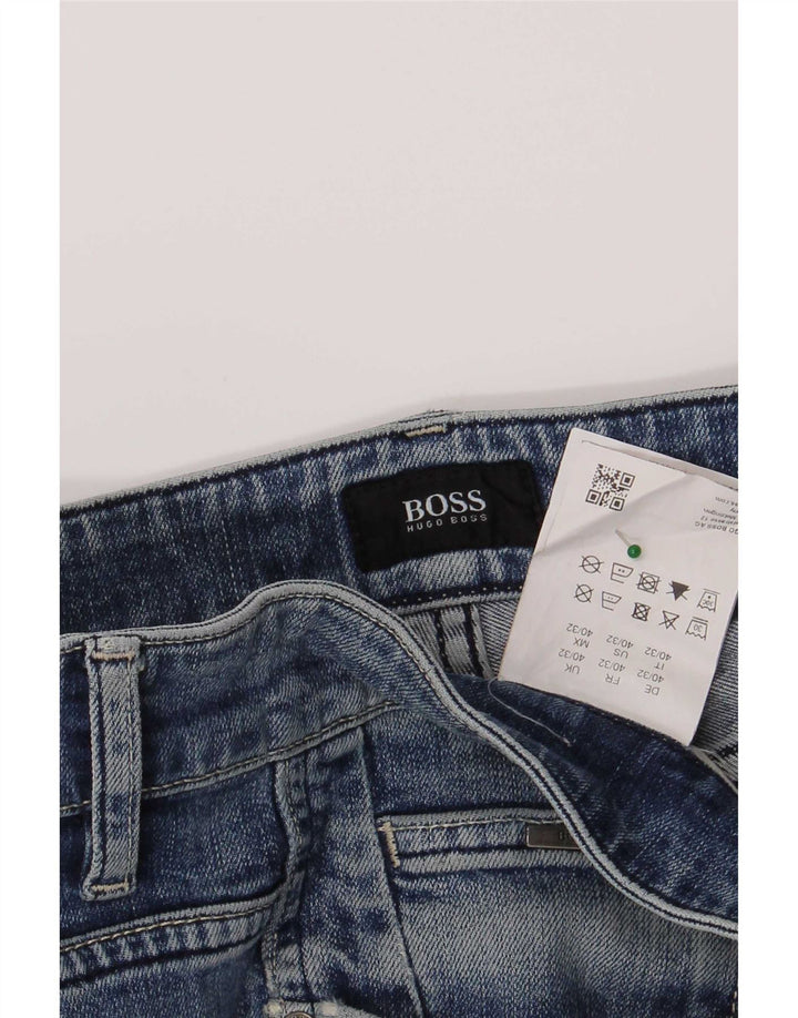 Hugo Boss Mens Slim Jeans W40 L32 Blue Cotton