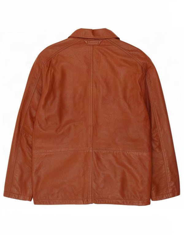 Douglas Mens Leather Jacket UK 40 Large Brown