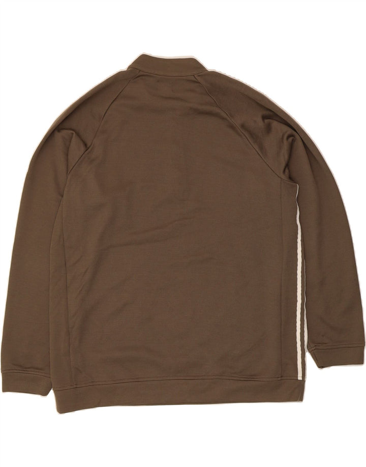 ADIDAS Mens Zip Neck Pullover Tracksuit Top XL Grey Polyester Vintage Adidas and Second-Hand Adidas from Messina Hembry 