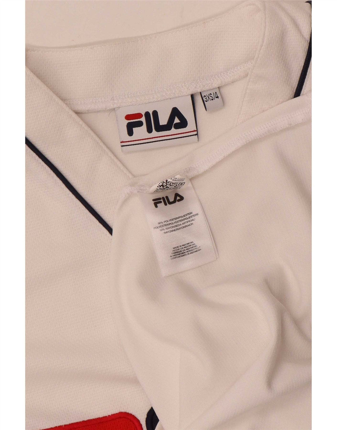 Fila Mens Graphic Jersey Top 2XS White Colourblock Polyester