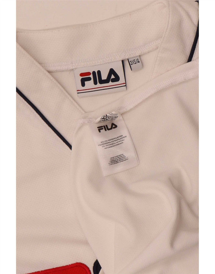 Fila Mens Graphic Jersey Top 2XS White Colourblock Polyester