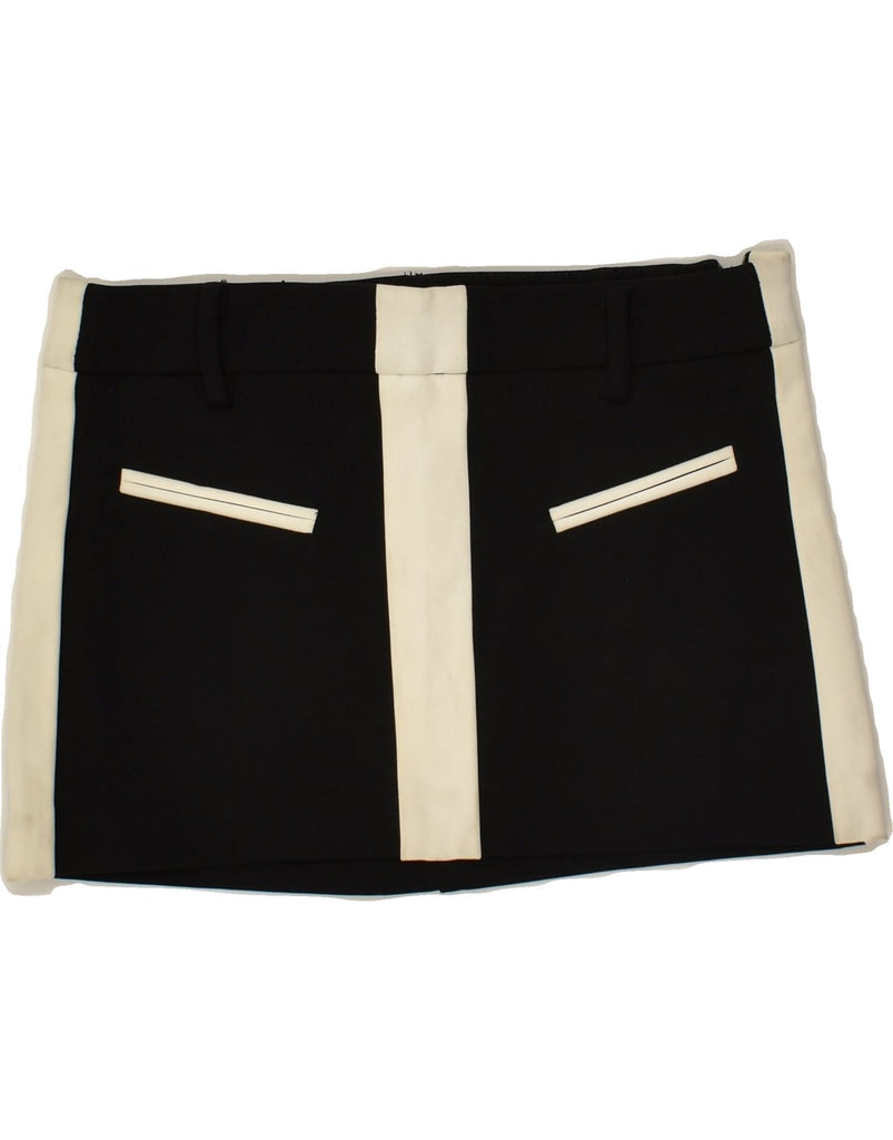 DONDUP Girls Mini Skirt 11-12 Years W28 Black Colourblock Polyamide | Vintage Dondup | Thrift | Second-Hand Dondup | Used Clothing | Messina Hembry 