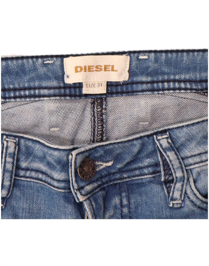 Diesel Mens Distressed Denim Shorts W31 Medium Blue Cotton
