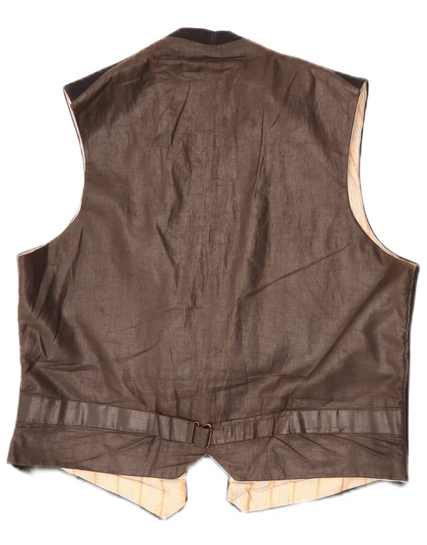 Vintage Mens Waistcoat Medium Black