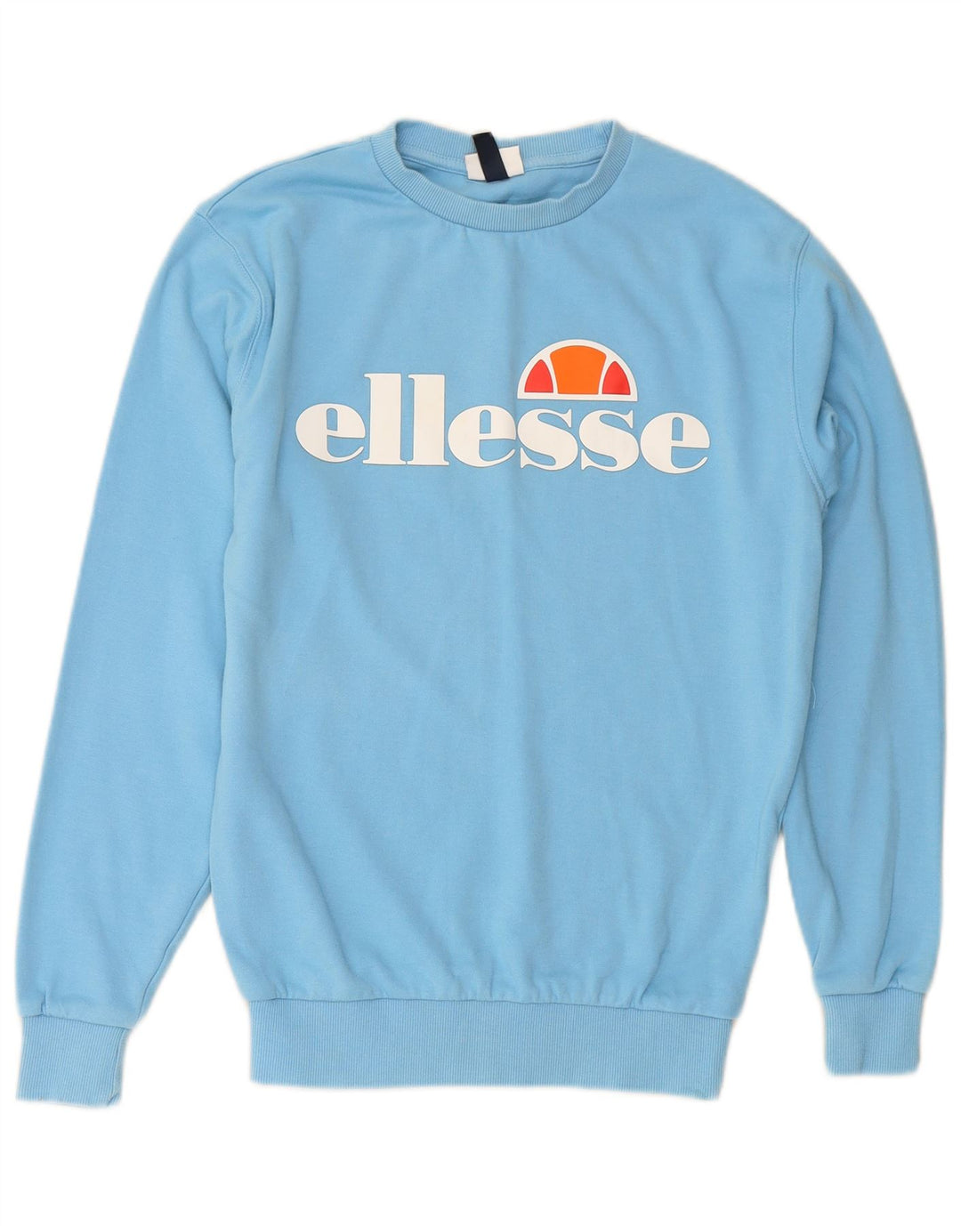 ELLESSE Womens Graphic Sweatshirt Jumper UK 8 Small Blue Cotton