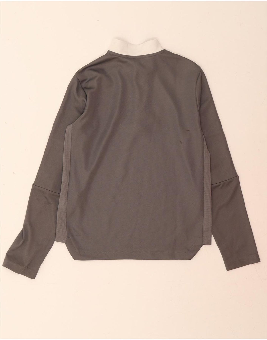 ADIDAS Boys Aeroready Zip Neck Pullover Tracksuit Top 9-10 Years Grey Vintage Adidas and Second-Hand Adidas from Messina Hembry 